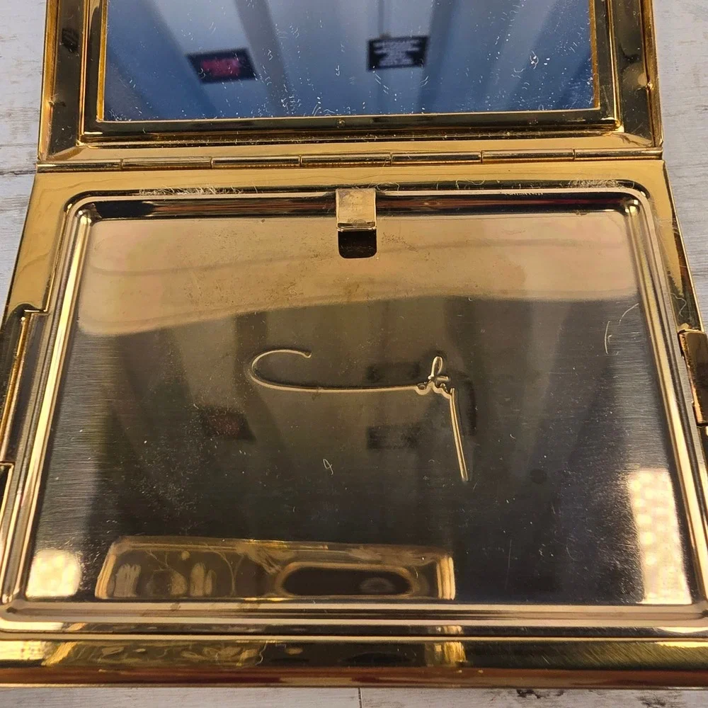 Vintage 1950s Coty Golden Envelope Loose Powder Vanity Compact